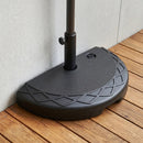 Half Round Patio Umbrella Base 44 lbs Water and Sand Fillable by LJGDeals