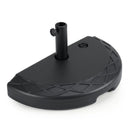 Half Round Patio Umbrella Base 44 lbs Water and Sand Fillable by LJGDeals