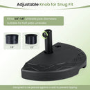 Half Round Patio Umbrella Base 44 lbs Water and Sand Fillable by LJGDeals