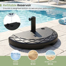 Half Round Patio Umbrella Base 44 lbs Water and Sand Fillable by LJGDeals