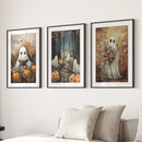 Ghosts Halloween Trendy Wall Art Poster Set Decor by Wall Art Set