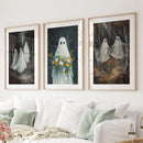 Halloween Ghosts in the Forest Wall Art Prints by Wall Art Set