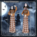 Halloween Animatronic Haunted Woman with Pop Up Head and Control Button by LJGDeals