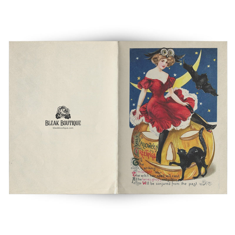 "Halloween Greetings" Antique Greeting Card