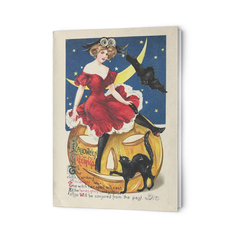 "Halloween Greetings" Antique Greeting Card
