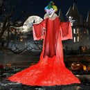 Halloween Hanging Clown with Wings and Lighted Colorful Eyes by DirectDeals