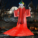 Halloween Hanging Clown with Wings and Lighted Colorful Eyes by LJGDeals