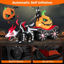 Halloween Inflatable LED Lighted Carriage with Pumpkin and Skeleton Dragon by LJGDeals