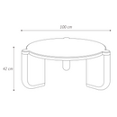 Halo Coffee Table – Burgundy