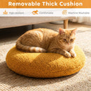 Hamburger Cat Nest with Chicken Drumstick Toy and Removable Cushion for Indoor Cats