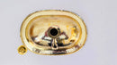 Unlacquered Brass Sink - Hammered Oval Drop-in Bathroom Sink