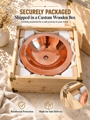 Copper Brass Basin Sink - Hammered circled Bathroom Sink
