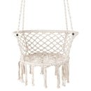 Hammock Chair Macrame Swing Hanging Cotton Rope Chair-Beige by LJGDeals
