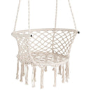 Hammock Chair Macrame Swing Hanging Cotton Rope Chair-Beige by LJGDeals