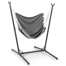 Hammock Chair with Stand 6-Position Adjustable Height and Side Pocket-Gray by LJGDeals