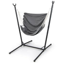 Hammock Chair with Stand 6-Position Adjustable Height and Side Pocket-Gray by LJGDeals