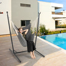 Hammock Chair with Stand 6-Position Adjustable Height and Side Pocket-Gray by LJGDeals