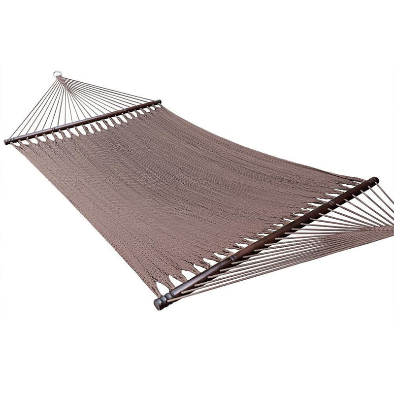 Deluxe Polyester Rope Hammock with 3-Beam Stand