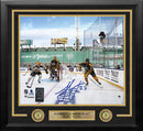 Hampus Lindholm Winter Classic Fenway Green Monster Boston Bruins Autographed 11x14 Framed Photo by Dynasty Sports & Framing