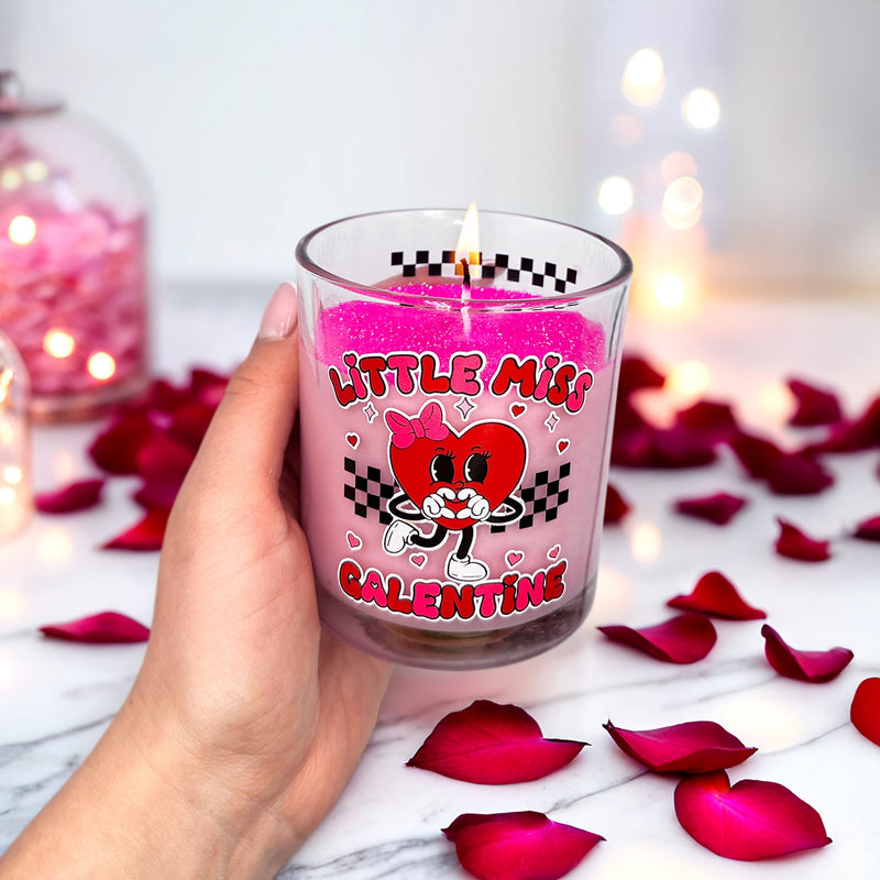 Little Miss Galentine Candle, Single Women Pink Valentine's Day Gift