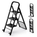 2 in 1 Hand Truck and Ladder Combo with Rubber Wheels and Handle by LJGDeals