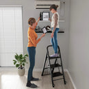 2 in 1 Hand Truck and Ladder Combo with Rubber Wheels and Handle by LJGDeals