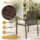 Patio Dining Chairs Set of 4 with Acacia Wood Armrests by LJGDeals