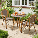 PE Wicker Bistro Dining Chairs Set of 2 - 400 lbs Capacity by LJGDeals