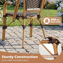 PE Wicker Bistro Dining Chairs Set of 2 - 400 lbs Capacity by DirectDeals