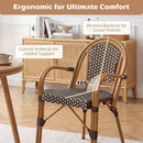 PE Wicker Bistro Dining Chairs Set of 2 - 400 lbs Capacity by LJGDeals