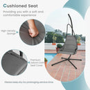 Hanging Chair with Stand and Extra Large Padded Seat-Gray by LJGDeals