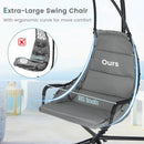 Hanging Chair with Stand and Extra Large Padded Seat-Gray by DirectDeals