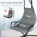 Hanging Chair with Stand and Extra Large Padded Seat-Gray by LJGDeals