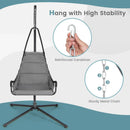 Hanging Chair with Stand and Extra Large Padded Seat-Gray by LJGDeals