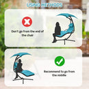Hanging Curved Steel Swing Chaise Lounger with Removable Canopy by LJGDeals