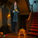 Hanging Halloween Decoration Sound-Activated Witch Holding Ghost Girl with Spooky Sounds by LJGDeals