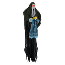 Hanging Halloween Decoration Sound-Activated Witch Holding Ghost Girl with Spooky Sounds by LJGDeals