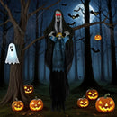 Hanging Halloween Decoration Sound-Activated Witch Holding Ghost Girl with Spooky Sounds by LJGDeals
