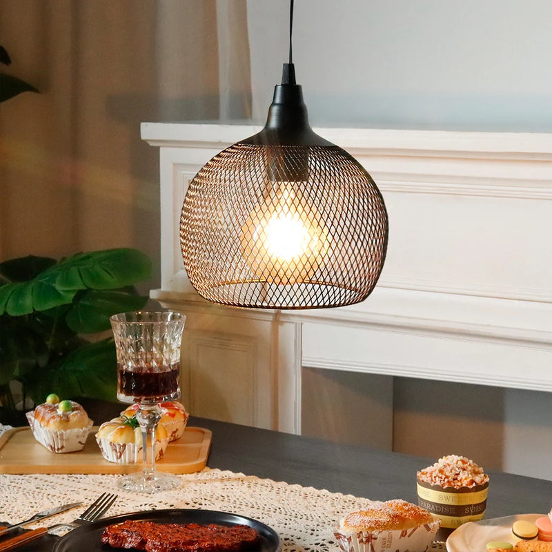 8.5"H Hanging Lamp Black Battery Powered(Round), photo 2 of 6