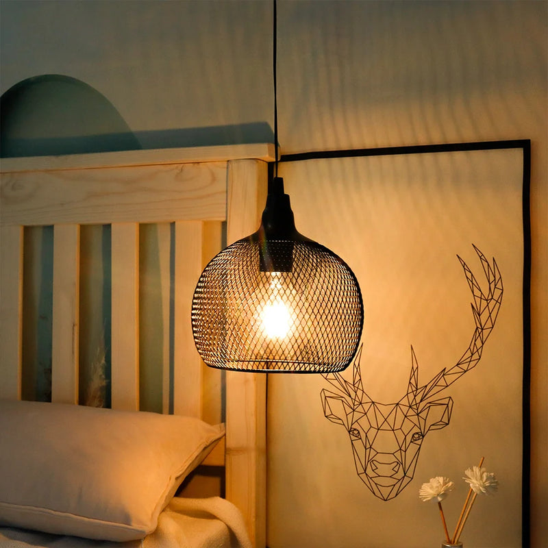8.5"H Hanging Lamp Black Battery Powered(Round), photo 4 of 6