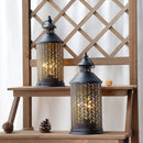 Set of 2-10.5" H Metal Table Lamps (Bamboo Leaves) by JHY DESIGN