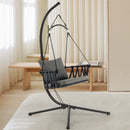 Hanging Swing Chair with Stand-Gray by LJGDeals