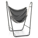 Hammock Chair with Heavy Duty Metal Frame and Side Pocket-Gray by DirectDeals