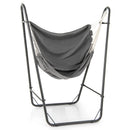 Hammock Chair with Heavy Duty Metal Frame and Side Pocket-Gray by LJGDeals