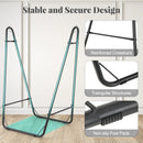 Hammock Chair with Heavy Duty Metal Frame and Side Pocket-Gray by LJGDeals