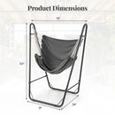 Hammock Chair with Heavy Duty Metal Frame and Side Pocket-Gray by LJGDeals