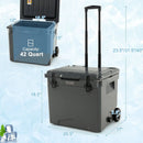 42 Quart Hard Cooler with Wheels and Handle by LJGDeals