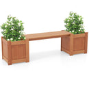 Wood Planter Box with Bench for Garden Yard Balcony by LJGDeals