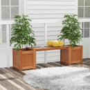 Wood Planter Box with Bench for Garden Yard Balcony by LJGDeals