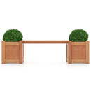 Wood Planter Box with Bench for Garden Yard Balcony by LJGDeals